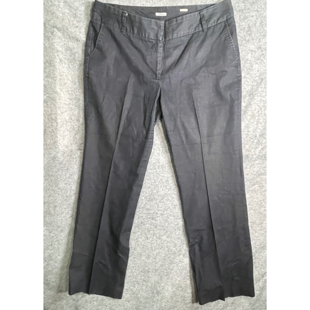 Liz Claiborne Womens Charcoal Gray Stretch Straight Leg Dress Pants Size 16